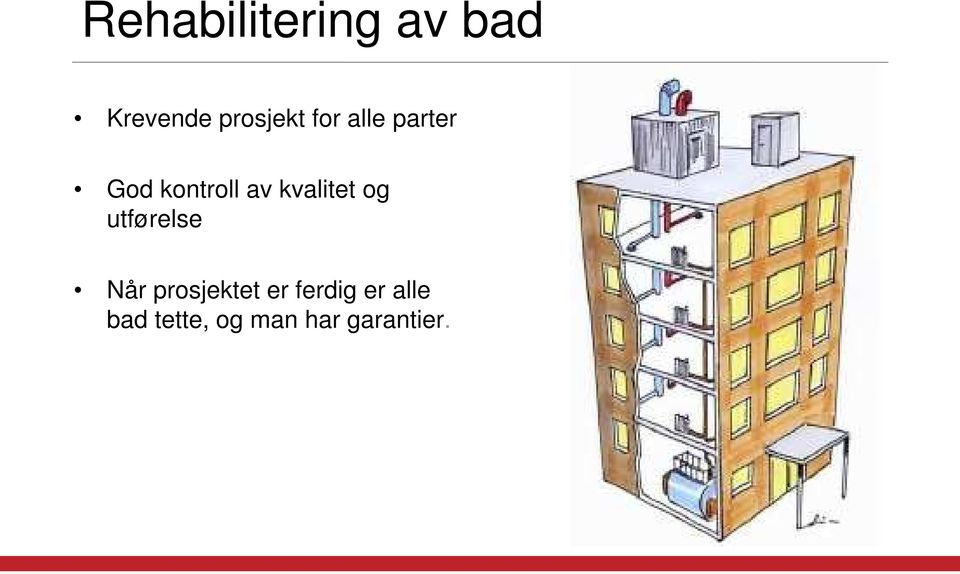 kvalitet og utførelse Når prosjektet er