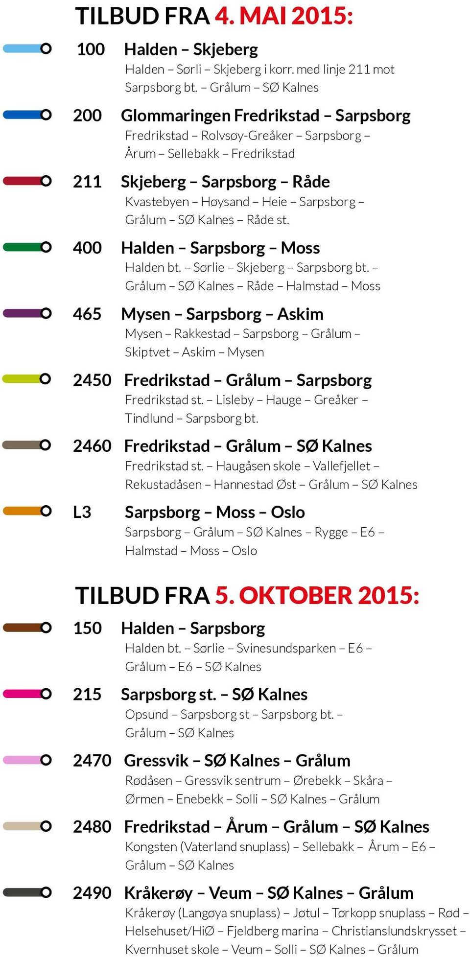 Råde st. 400 Halden Sarpsborg Moss Halden bt. Sørlie Skjeberg Sarpsborg bt.