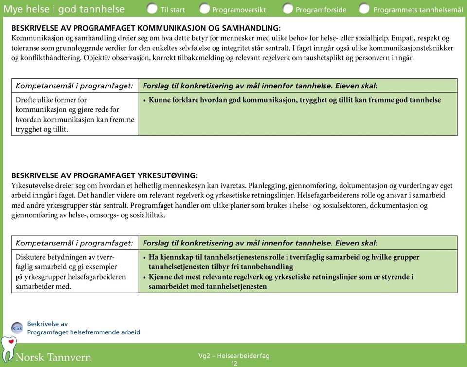 Objektiv observasjon, korrekt tilbakemelding og relevant regelverk om taushetsplikt og personvern inngår.