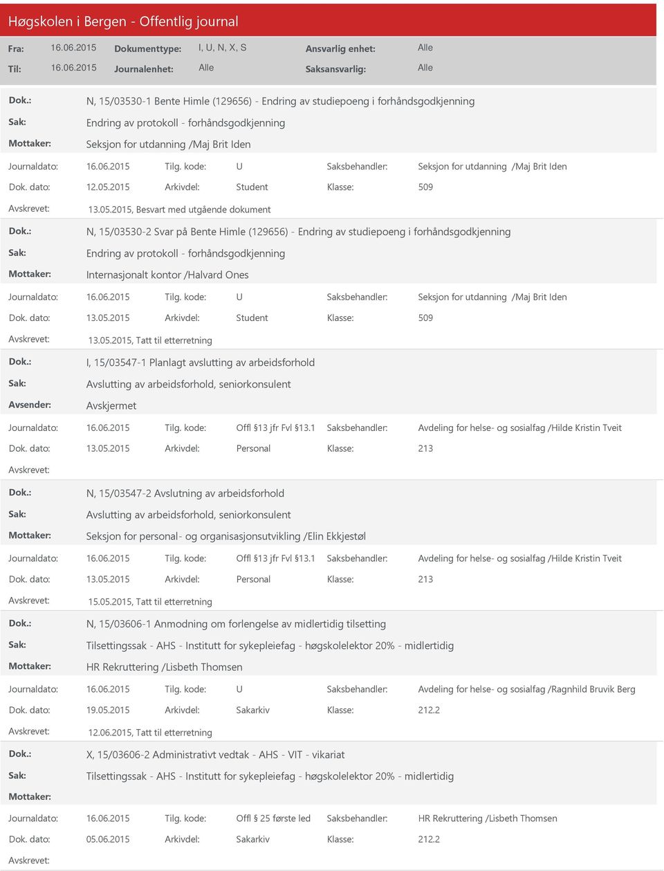 2015 Arkivdel: Student 509 13.05.