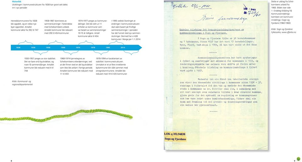 Antallet kommuner ble redusert med 290 til 454 kommuner 1974-1977 preges av kommunedelinger. Det ble skilt ut 11 enheter av kommuner som var berørt av sammenslutninger 10-15 år tidligere.