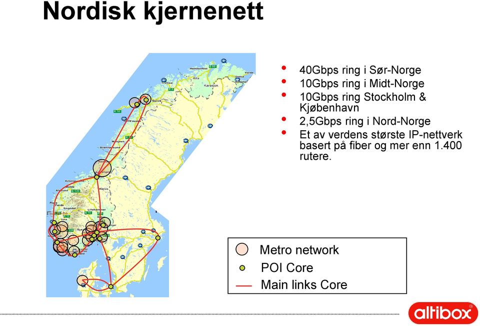 Nord-Norge Et av verdens største IP-nettverk basert på fiber