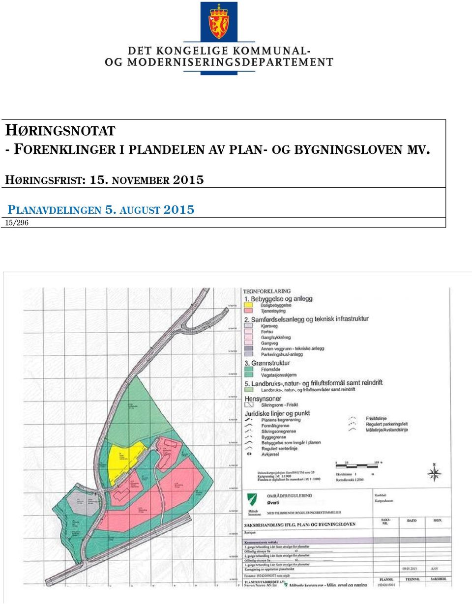 BYGNINGSLOVEN MV. HØRINGSFRIST: 15.