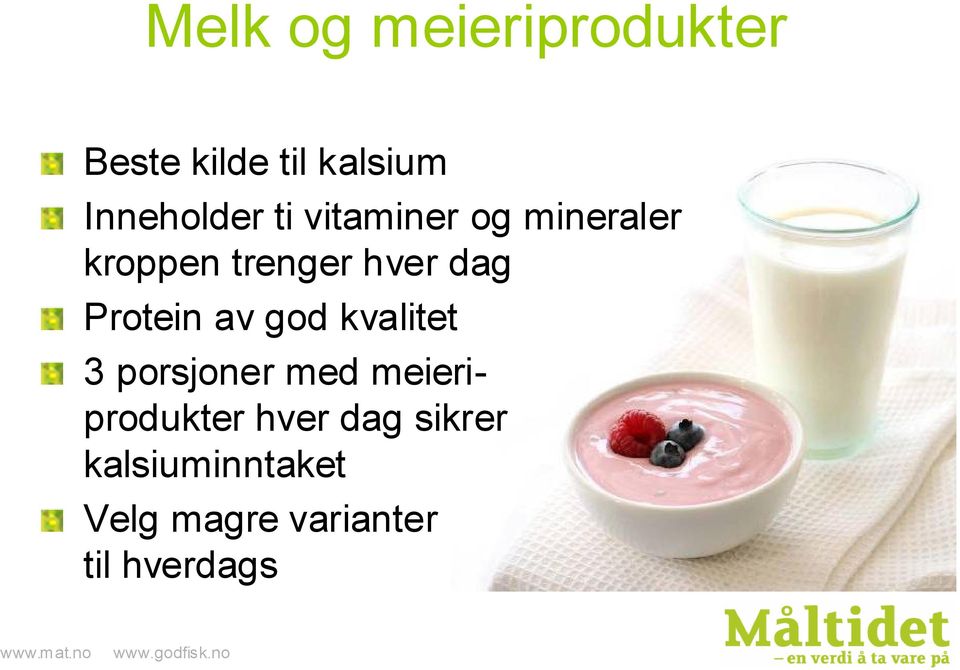 dag Protein av god kvalitet 3 porsjoner med