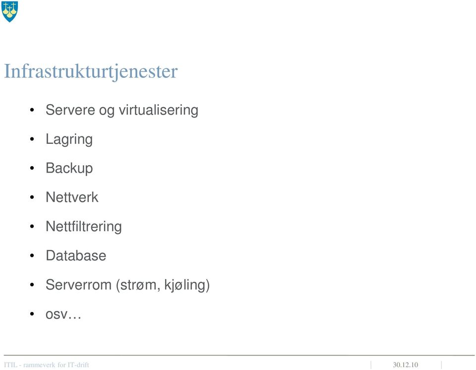 Nettfiltrering Database Serverrom (strøm,