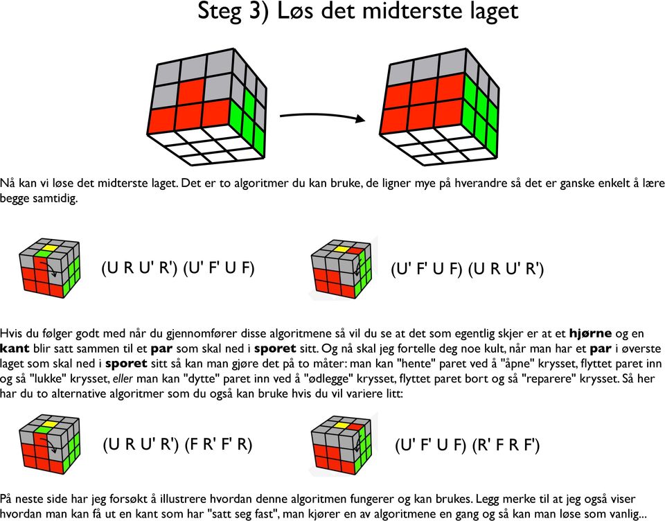 par som skal ned i sporet sitt.