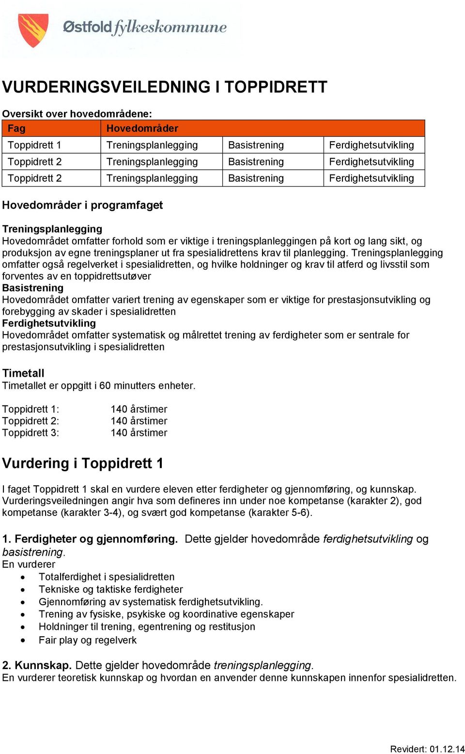 treningsplanleggingen på kort og lang sikt, og produksjon av egne treningsplaner ut fra s krav til planlegging.