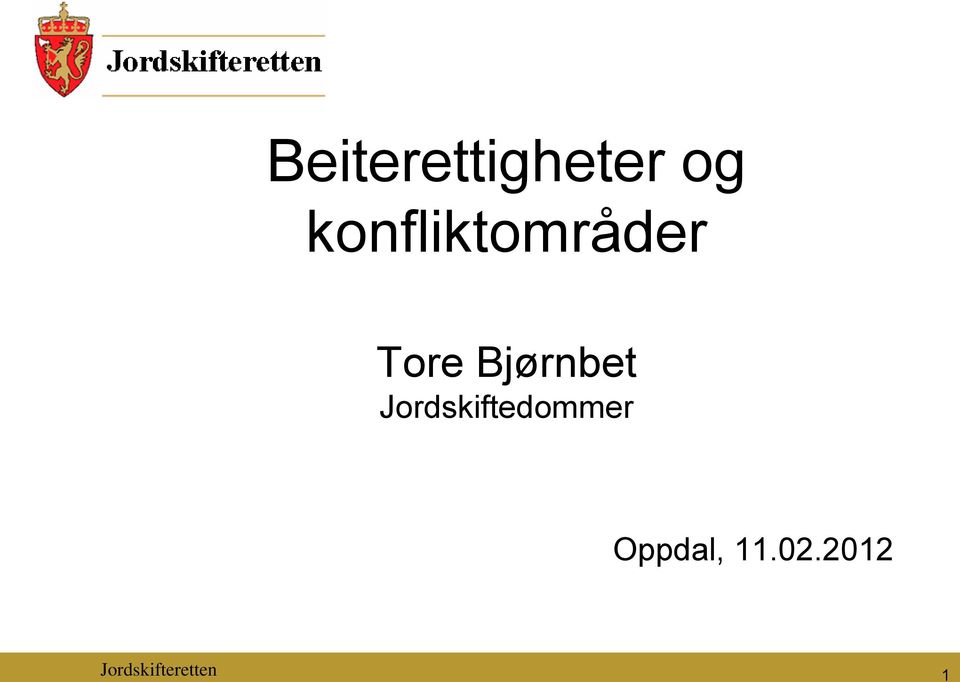 Bjørnbet Jordskiftedommer