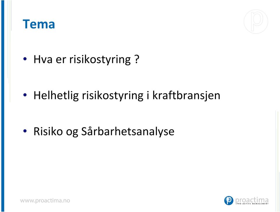 Helhetlig risikostyring