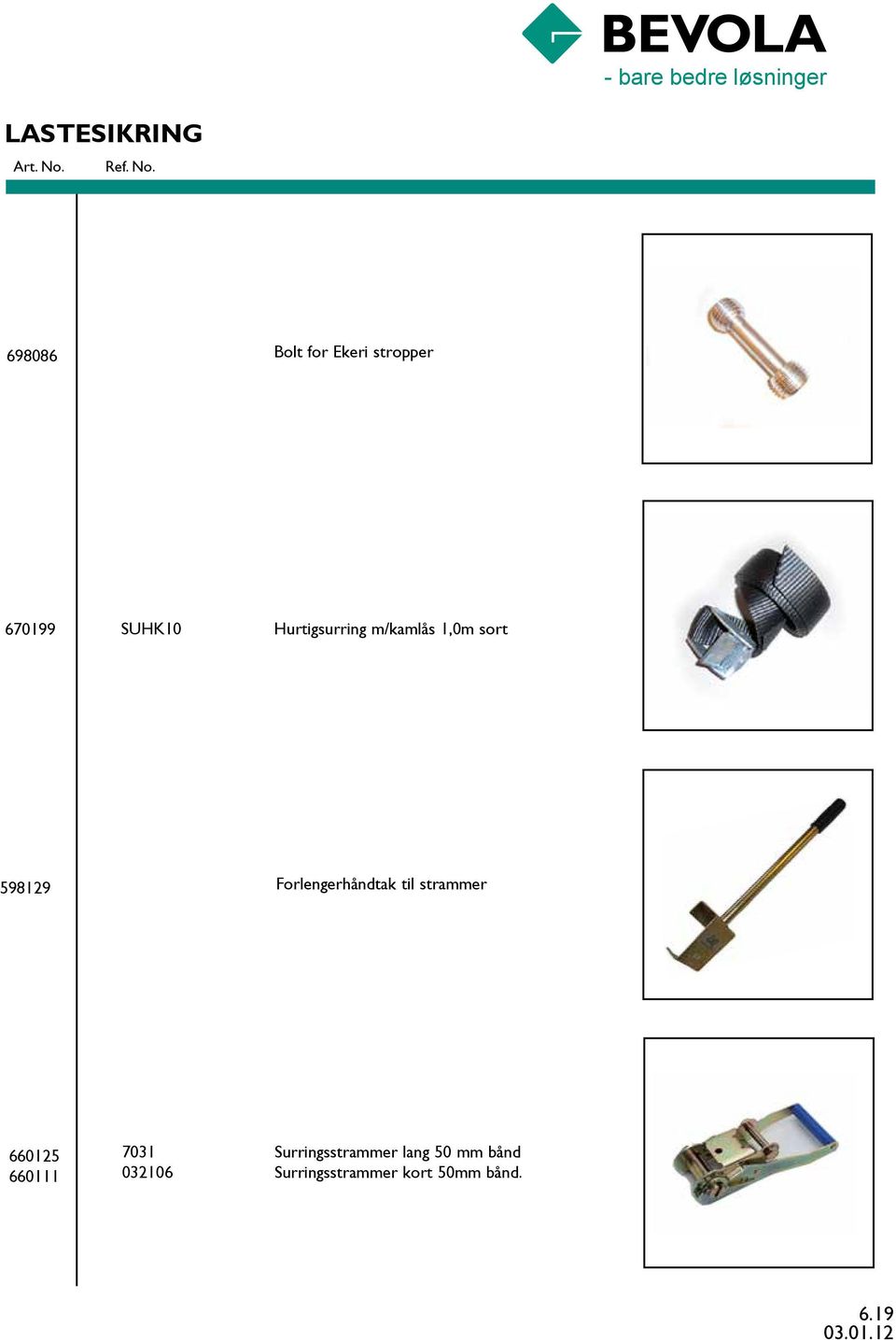 Forlengerhåndtak til strammer 660125 660111 7031