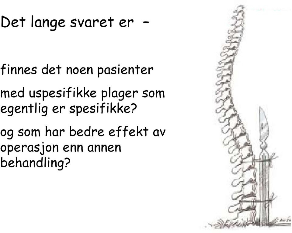 egentlig er spesifikke?