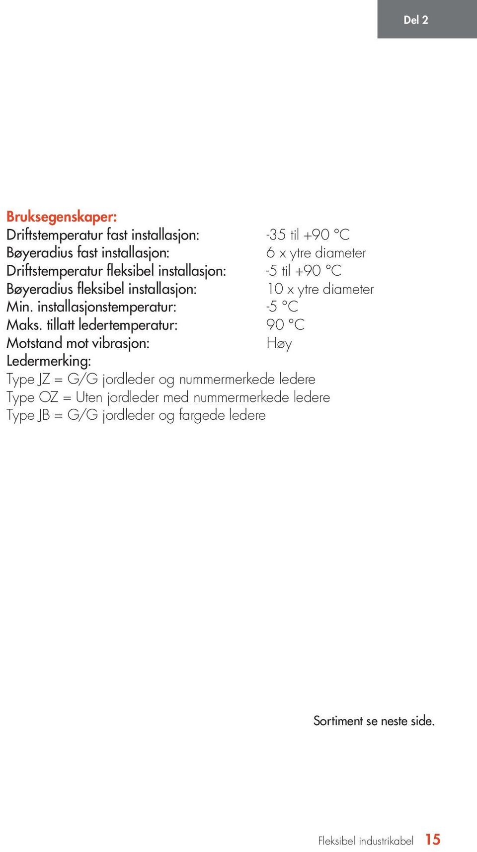 installasjonstemperatur: -5 C Maks.