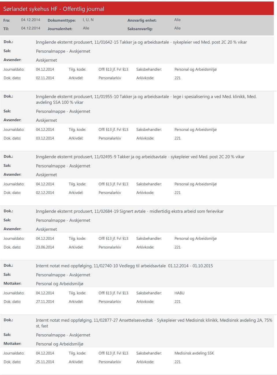 06.2014 Personalarkiv 221 Internt notat med oppfølging, 11/