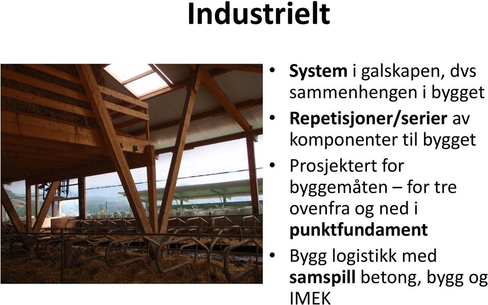 Prosjektert for byggemåten for tre ovenfra og ned i