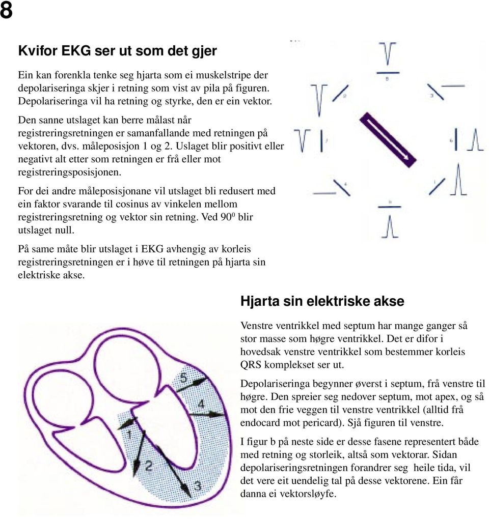 Uslaget blir positivt eller negativt alt etter som retningen er frå eller mot registreringsposisjonen.