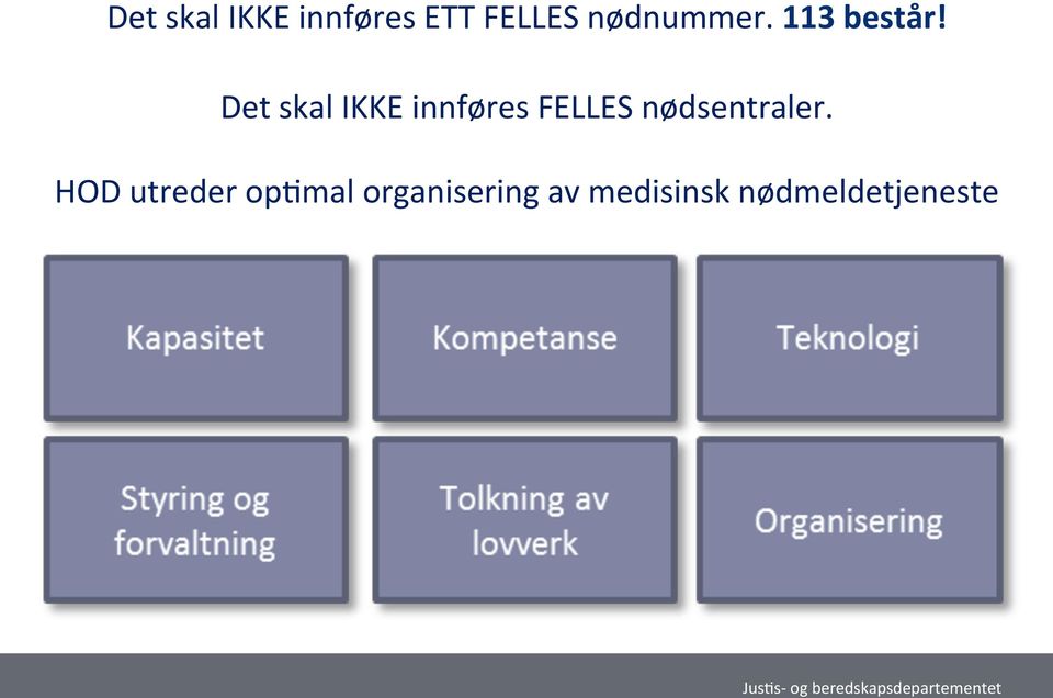 Det skal IKKE innføres FELLES