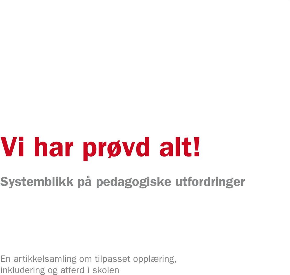 utfordringer En artikkelsamling