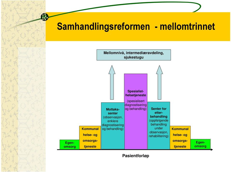 diagnostisering Mottakssenter og behandling) (observasjon, enklere diagnostisering og behandling)