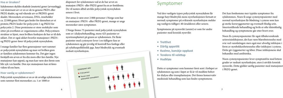 Disse proteinene er store molekyler som sitter på overflaten av organismens celler. Polycystiners struktur er kjent, men hvilken funksjon de har er til dels uklart.