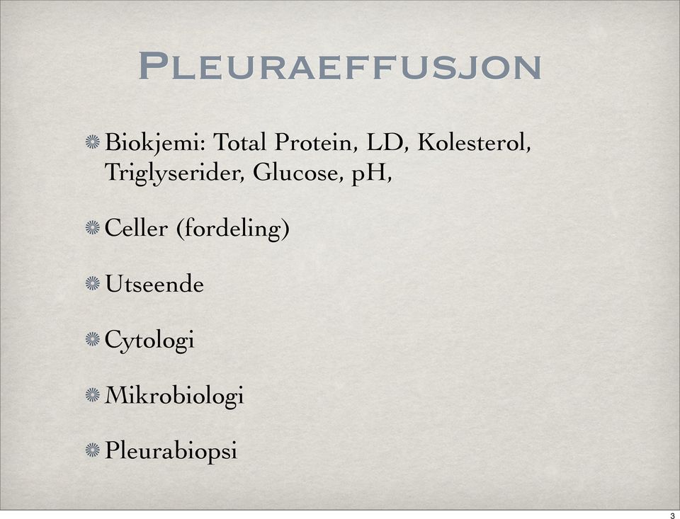 Triglyserider, Glucose, ph, Celler