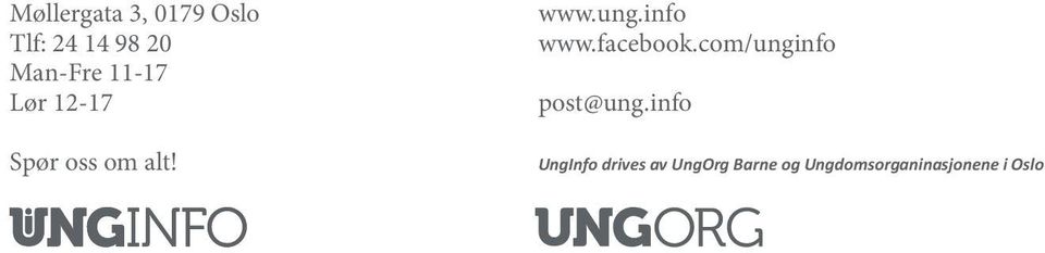 facebook.com/unginfo post@ung.