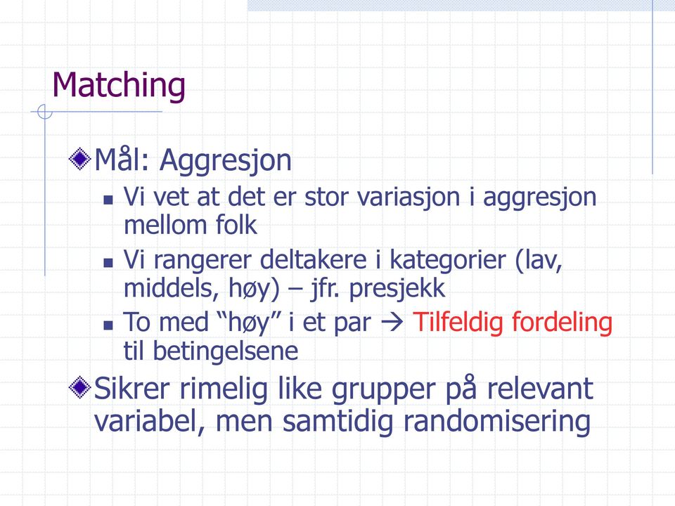 presjekk To med høy i et par Tilfeldig fordeling til betingelsene