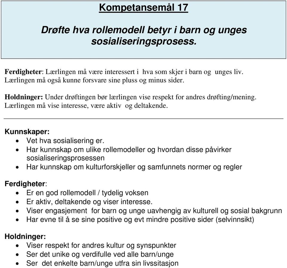 Vet hva sosialisering er.