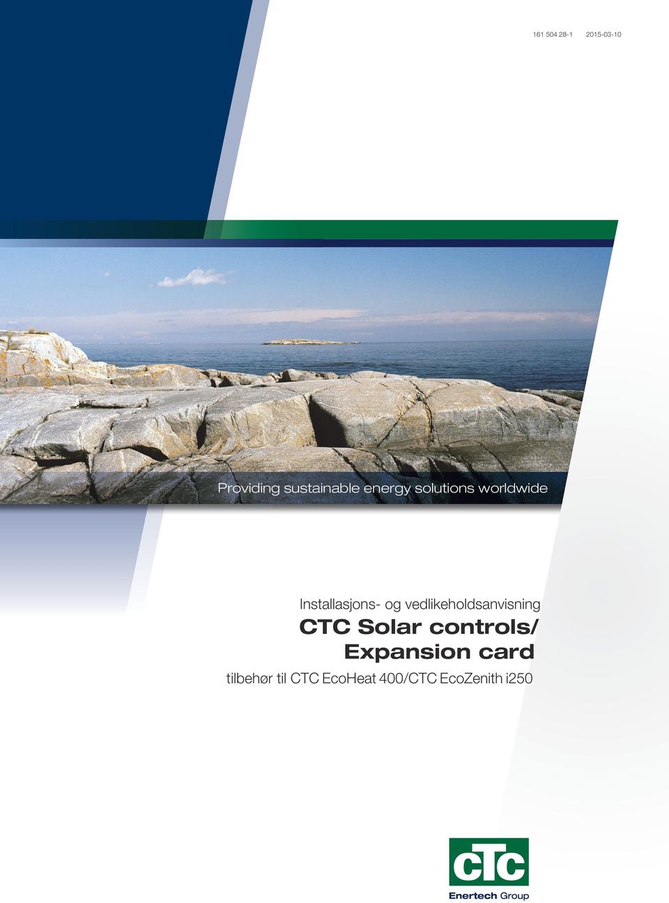 vedlikeholdsanvisning CTC Solar controls/