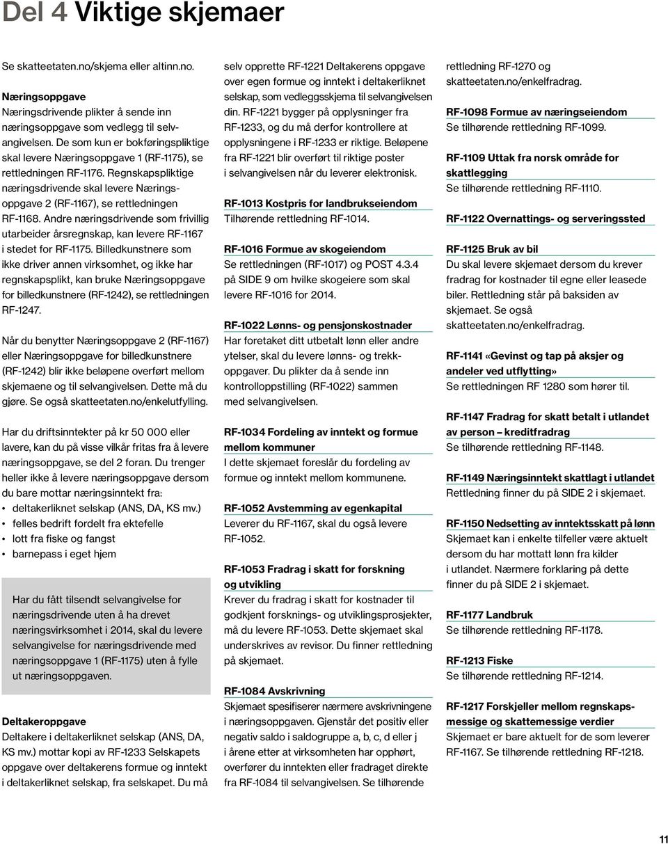 Andre næringsdrivende som frivillig utarbeider årsregnskap, kan levere RF-1167 i stedet for RF-1175.