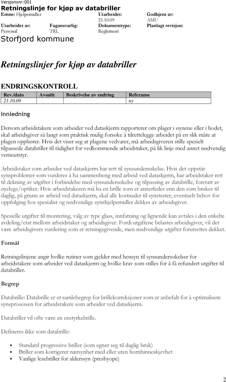 RETNINGSLINJER FOR KJØP AV DATABRILLER - PDF Free Download