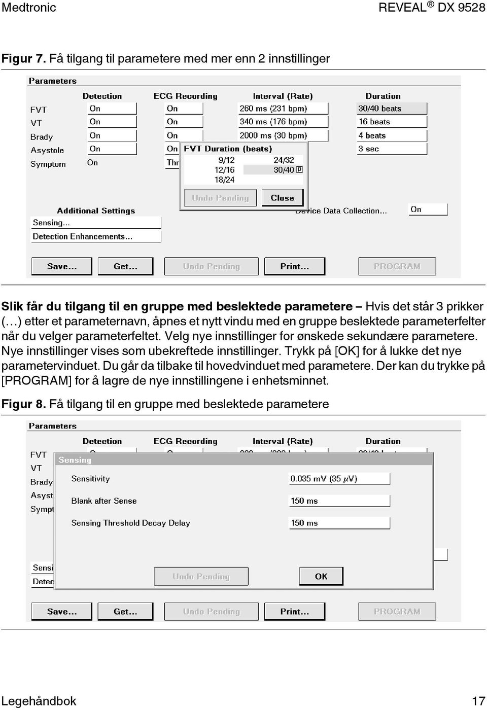 parameternavn, åpnes et nytt vindu med en gruppe beslektede parameterfelter når du velger parameterfeltet.