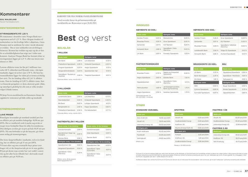 Den viktigste årsaken til nedsettelsen var det kraftige fallet i oljeprisen, i kombinasjon med at utsiktene for vekst i norsk økonomi er svekket. Det er stor usikkerhet om utviklingen fremover.