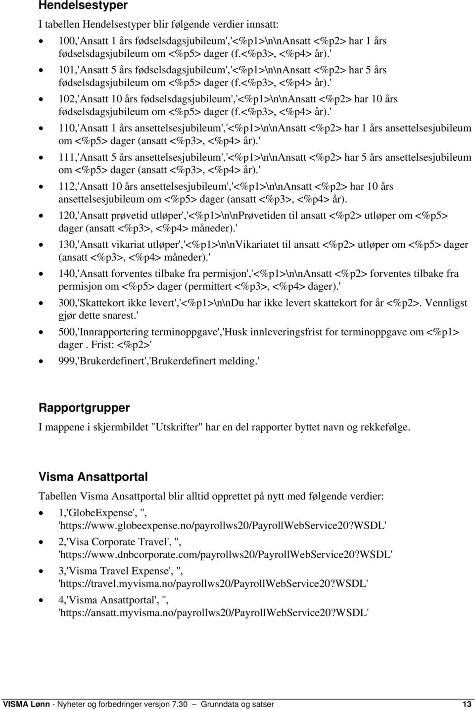 ' 102,'Ansatt 10 års fødselsdagsjubileum','<%p1>\n\nansatt <%p2> har 10 års fødselsdagsjubileum om <%p5> dager (f.<%p3>, <%p4> år).