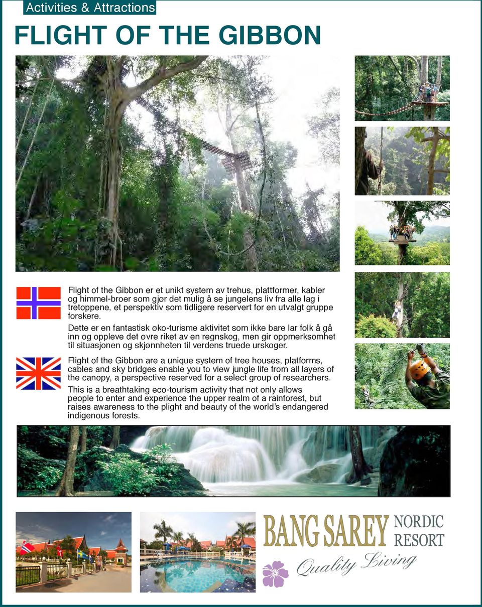 Dette er en fantastisk øko-turisme aktivitet som ikke bare lar folk å gå inn og oppleve det øvre riket av en regnskog, men gir oppmerksomhet til situasjonen og skjønnheten til verdens truede urskoger.