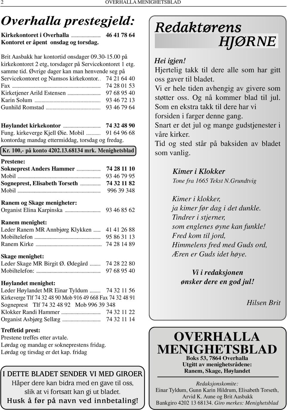 Overhalla menighetsblad - PDF Free Download