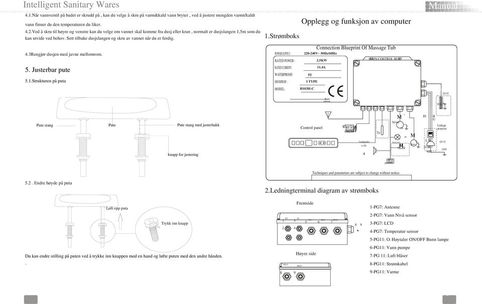 GAT Intelligent Sanitary Ware. Platina boblebad GA Manual - PDF Gratis  nedlasting