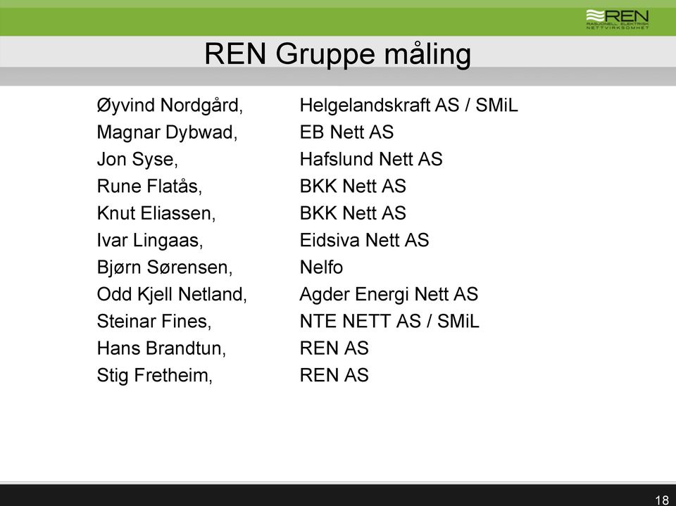 Brandtun, Stig Fretheim, Helgelandskraft AS / SMiL EB Nett AS Hafslund Nett AS BKK