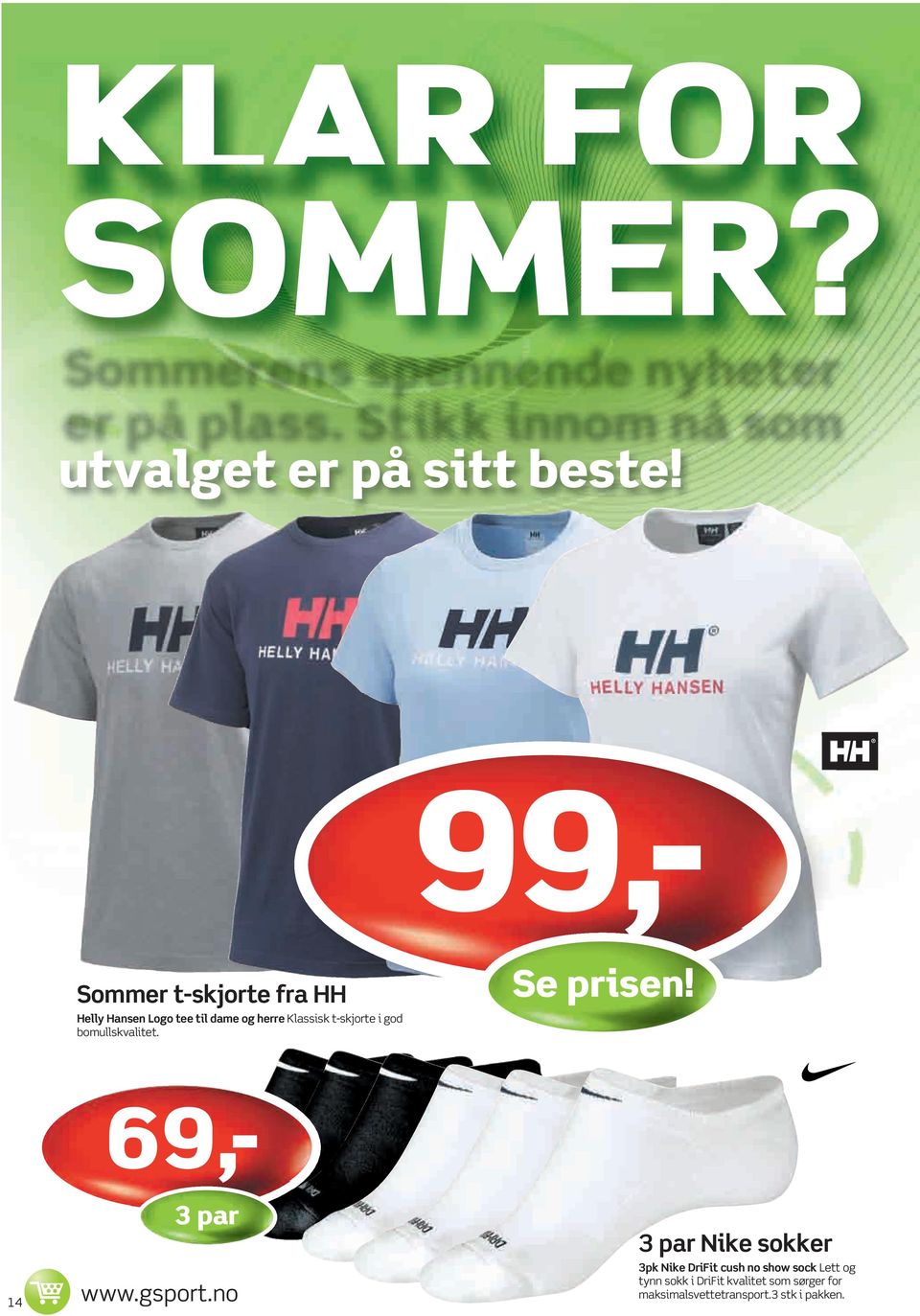 Sommer t-skjorte fra HH Helly Hansen Logo tee til dame og herre Klassisk t-skjorte i god