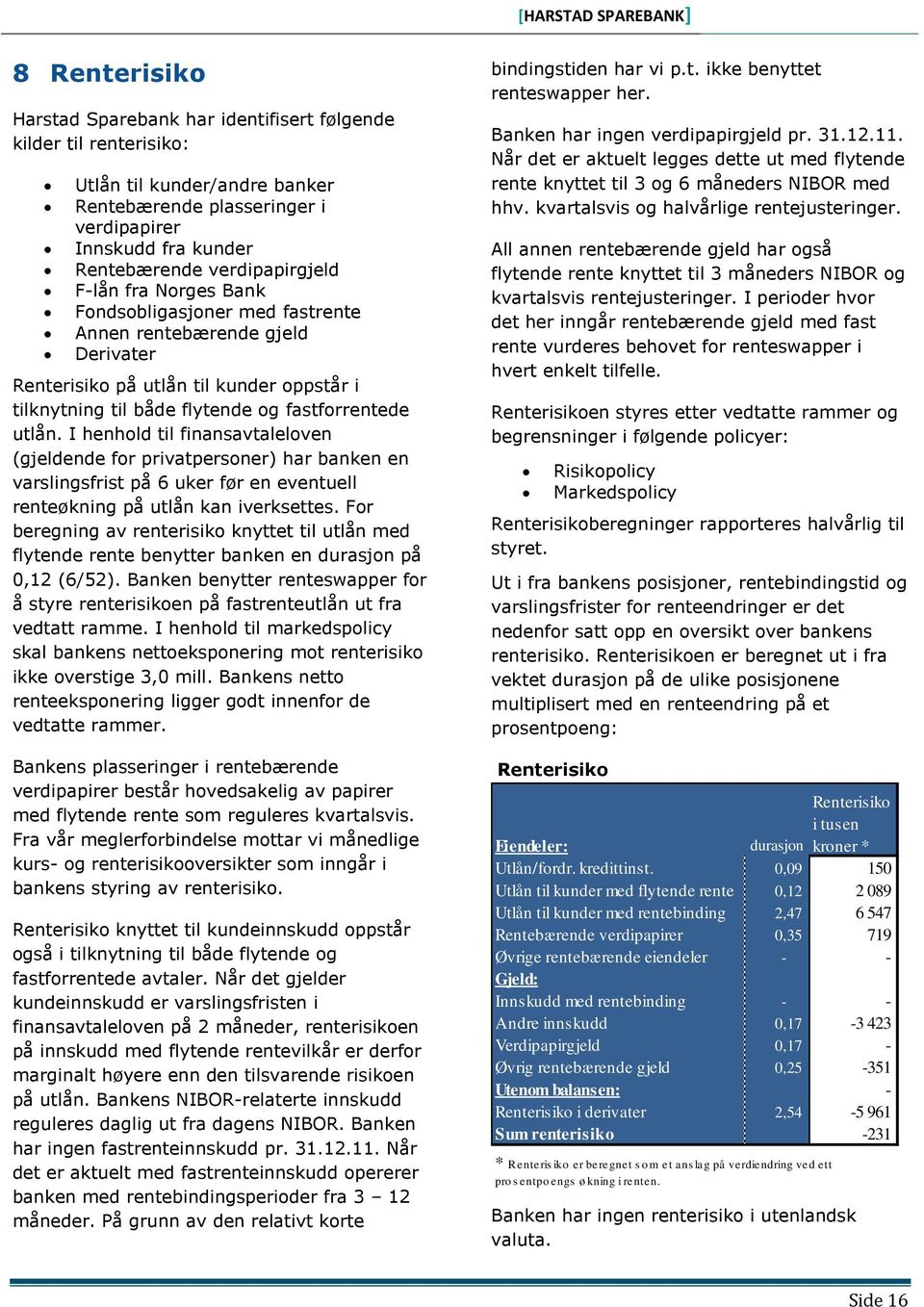 utlån. I henhold til finansavtaleloven (gjeldende for privatpersoner) har banken en varslingsfrist på 6 uker før en eventuell renteøkning på utlån kan iverksettes.