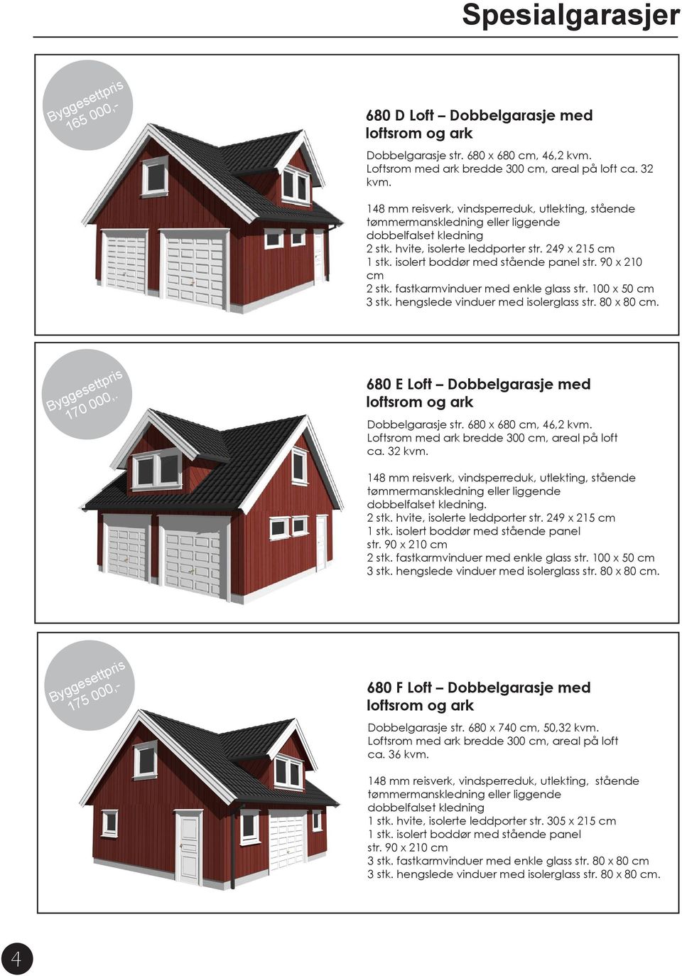 isolert boddør med stående panel str. 90 x 210 cm 2 stk. fastkarmvinduer med enkle glass str. 100 x 50 cm 3 stk. hengslede vinduer med isolerglass str. 80 x 80 cm. 170 000,.