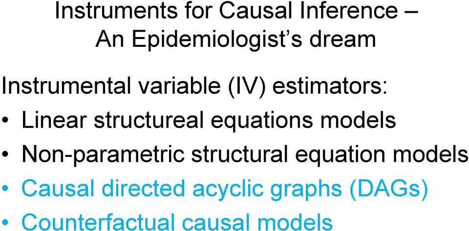 equations models Non-parametric structural equation models