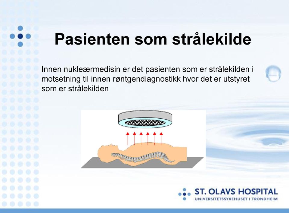 strålekilden i motsetning til innen