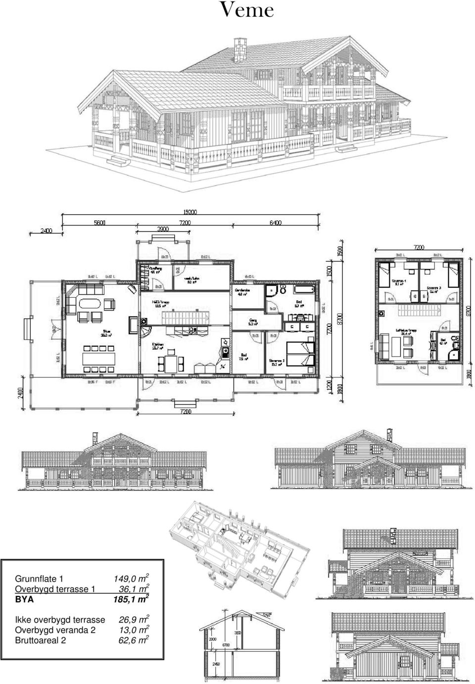 overbygd terrasse 26,9 m 2 Overbygd