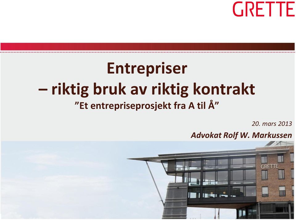 entrepriseprosjekt fra A til