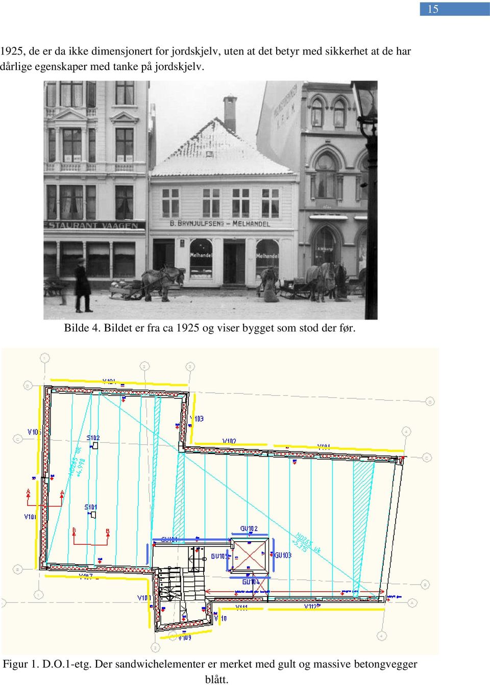 Bildet er fra ca 1925 og viser bygget som stod der før. Figur 1. D.O.