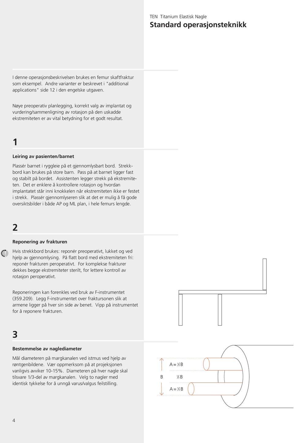 Nøye preoperativ planlegging, korrekt valg av implantat og vurdering/sammenligning av rotasjon på den uskadde ekstremiteten er av vital betydning for et godt resultat.