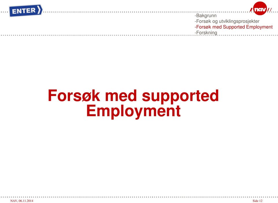 Supported Employment -Forskning