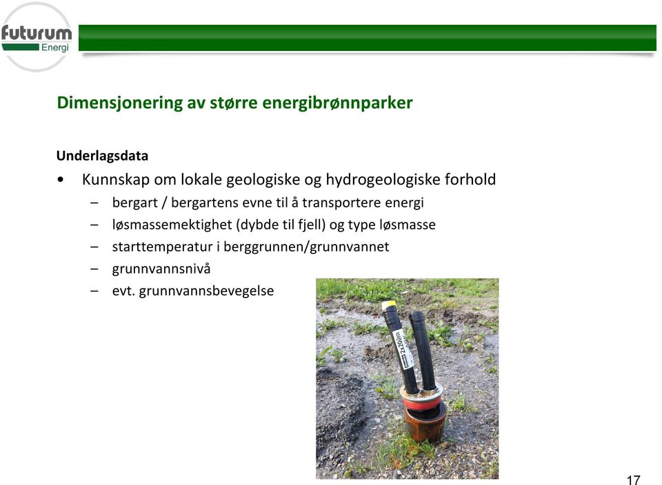 transportere energi løsmassemektighet (dybde til fjell) og type løsmasse