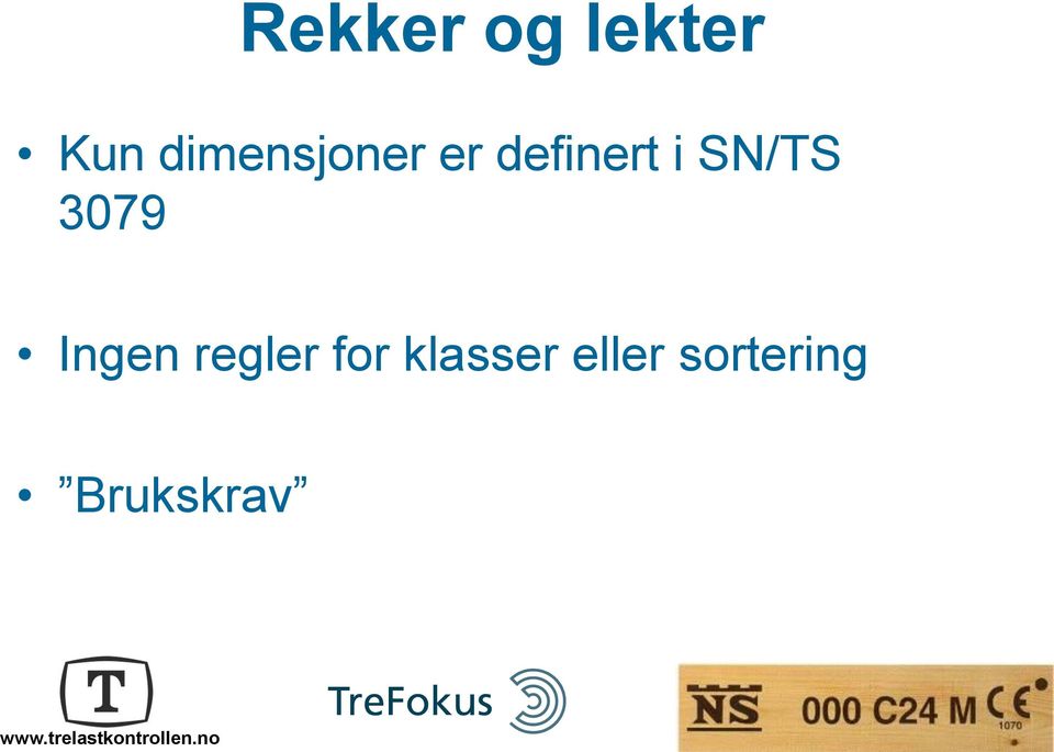 SN/TS 3079 Ingen regler