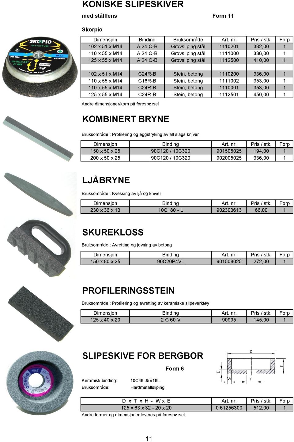 C24R-B Stein, betong 1110200 336,00 1 110 x 55 x M14 C16R-B Stein, betong 1111002 353,00 1 110 x 55 x M14 C24R-B Stein, betong 1110001 353,00 1 125 x 55 x M14 C24R-B Stein, betong 1112501 450,00 1